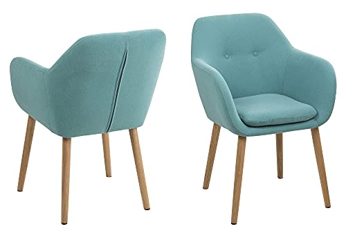 AC Design Furniture 0000061257 1 Sillas de Comedor, Tela, Gasolina Ligera, 59 x 57 x 83 cm