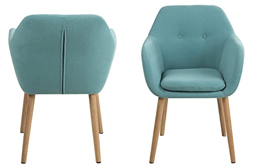 AC Design Furniture 0000061257 1 Sillas de Comedor, Tela, Gasolina Ligera, 59 x 57 x 83 cm