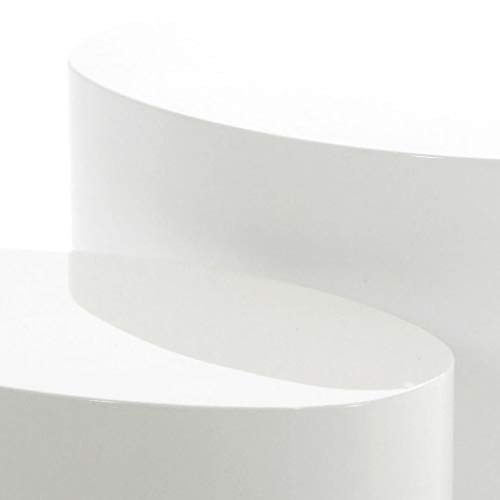 AC Design Furniture Mesas de 2 Nidos Rico Set de 2, Blanco, 48 x 40 x 32,5 cm