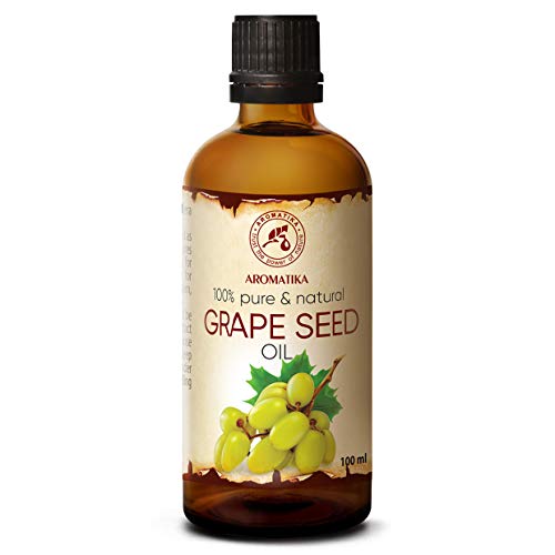 Aceite de Semilla de Uva - 100ml - Vitis Vinifera - Prensado en Frío - Aceite Vegetal - Aceite Base - Aceite Portador - Aceite para la Piel - Cuidado del Cabello