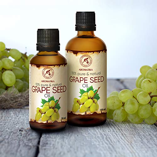Aceite de Semilla de Uva - 100ml - Vitis Vinifera - Prensado en Frío - Aceite Vegetal - Aceite Base - Aceite Portador - Aceite para la Piel - Cuidado del Cabello
