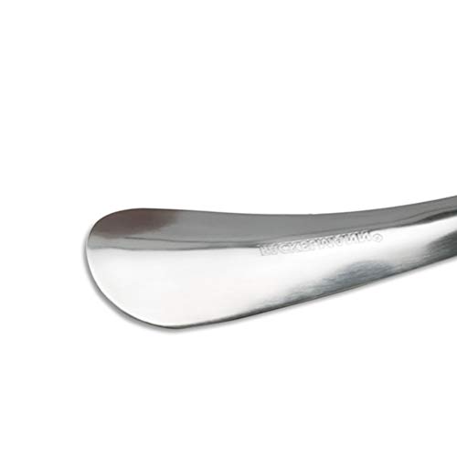 Acero inoxidable Duradero Calzado Cuerno Levantador Portátil Metal Mango largo Levantador 14.5cm Adecuado para todos Plata 1Pc