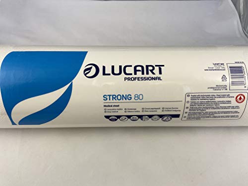 ACESA Rollo Papel Camilla Celulosa Blanco Doble Capa Gofrado. Largo 80 Metros. Ancho 60 cm. Papel desechable para Camilla Masaje, Fisioterapia, esteticién, médico, etc