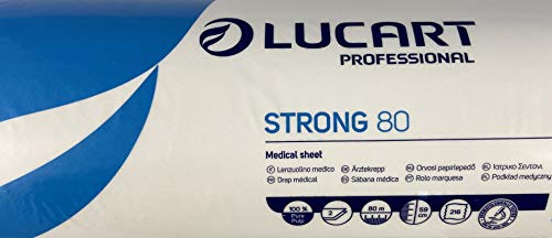 ACESA Rollo Papel Camilla Celulosa Blanco Doble Capa Gofrado. Largo 80 Metros. Ancho 60 cm. Papel desechable para Camilla Masaje, Fisioterapia, esteticién, médico, etc
