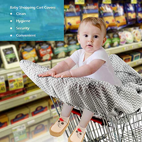 Aceshop Protector para el carro de la compra – Funda para asiento de la compra y trona para mayor higiene y seguridad de su bebé(gris)