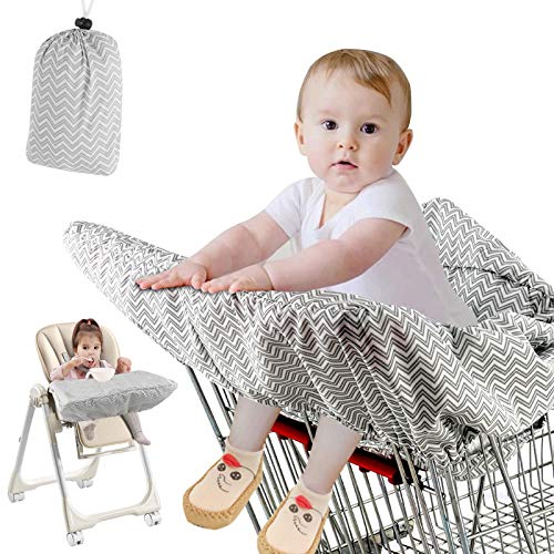 Aceshop Protector para el carro de la compra – Funda para asiento de la compra y trona para mayor higiene y seguridad de su bebé(gris)