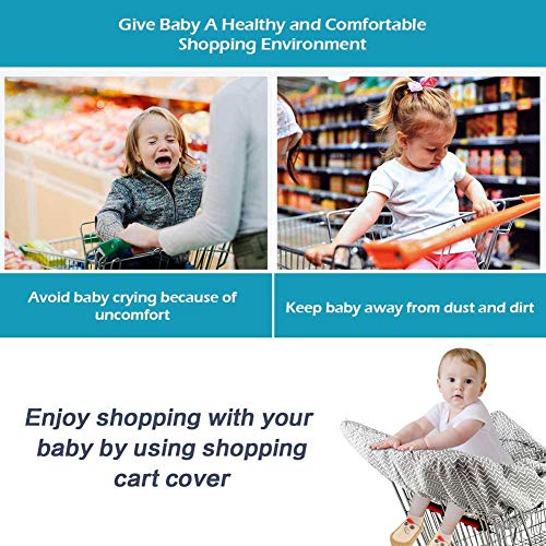Aceshop Protector para el carro de la compra – Funda para asiento de la compra y trona para mayor higiene y seguridad de su bebé(gris)