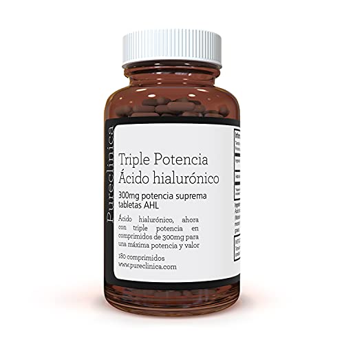 Ácido Hialurónico 300mg x 180 comprimidos (suministro de 3-6 meses). Ácido Hialurónico Triple Potencia. 300% más potente que cualquier otro comprimido de AHL