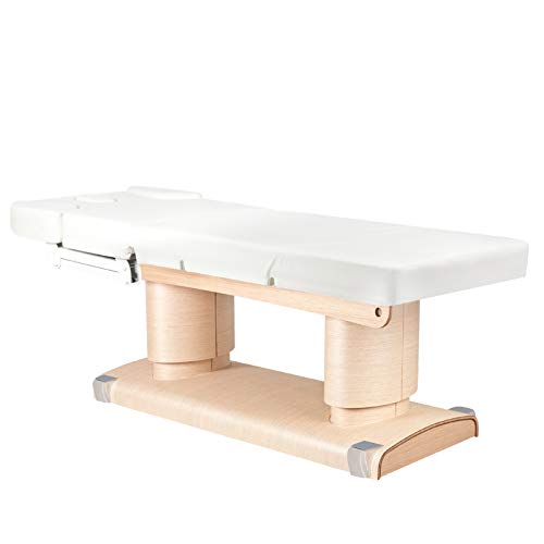 Activeshop Tumbona de masaje, mesa de masaje, silla de masaje, silla de masaje eléctrica 838 con 4 motores, color negro, soporta hasta 200 kg, piel sintética prémium con calefacción