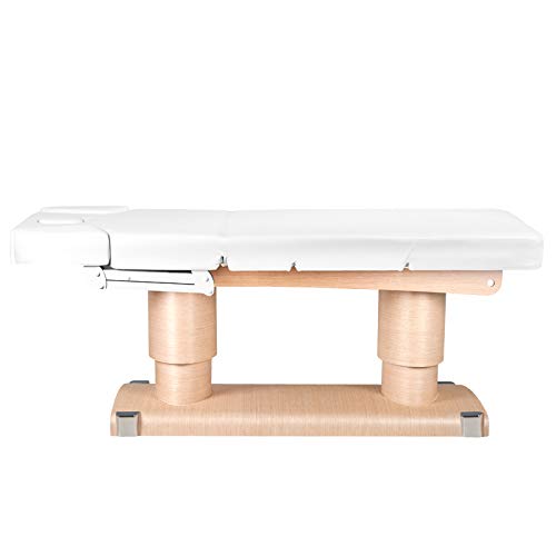 Activeshop Tumbona de masaje, mesa de masaje, silla de masaje, silla de masaje eléctrica 838 con 4 motores, color negro, soporta hasta 200 kg, piel sintética prémium con calefacción