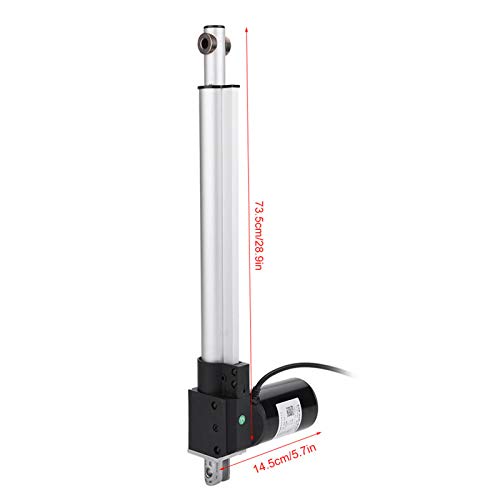 Actuador lineal 12V DC Motor Heavy Duty 6000N 600KG 5mm / s Carrera 100-500mm Motor de Carga Eléctrica IP54 Metal(500mm)