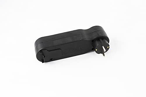 Adaptador con 1 interruptor y 3 enchufes schuko color negro 16A/250V~ MAx.3680W.