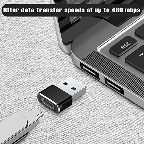 Adaptador USB C Hembra a USB Macho 3-Pack,Adaptador Cable Cargador Tipo A Para Apple Watch iWatch 7 SE,iPhone 11 12 13 Pro Max,Airpods iPad 9 Mini 6 gen Air 4,Samsung Galaxy Note S20 S21 Plus Ultra