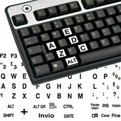 adesivitastiera. it – Pegatinas teclado etiquetas grandes ITA fondo blanco letras negras