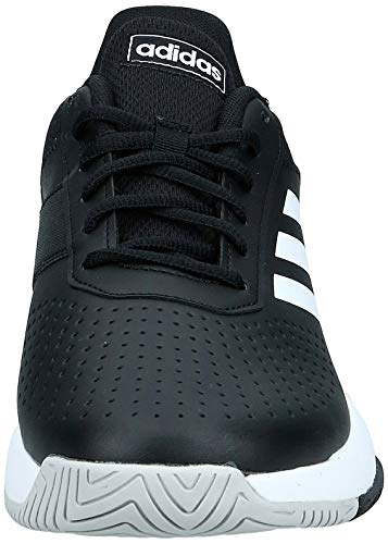adidas Courtsmash, Tennis Shoe Hombre, Core Black/Cloud White/Grey, 43 1/3 EU