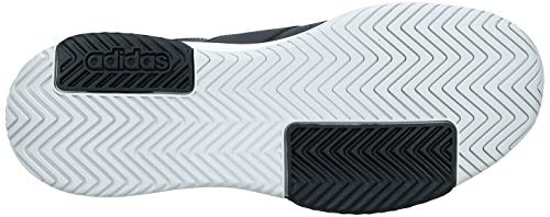 adidas Courtsmash, Tennis Shoe Hombre, Core Black/Cloud White/Grey, 43 1/3 EU