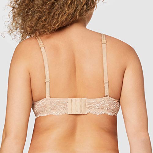 After Eden - Sujetador con bordados para mujer, Beige (Skin - Powder), 80F ES (talla del fabricante 30E)
