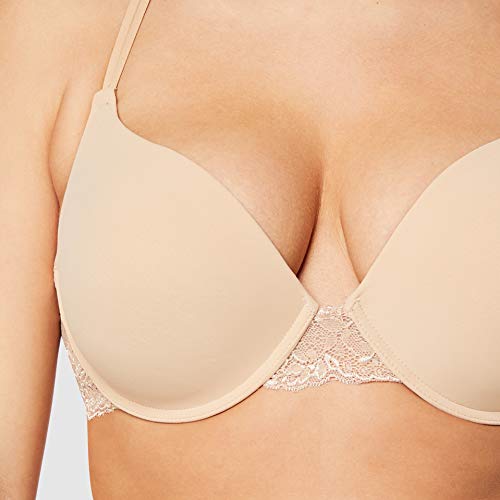 After Eden - Sujetador con bordados para mujer, Beige (Skin - Powder), 80F ES (talla del fabricante 30E)