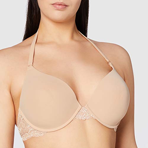 After Eden - Sujetador con Bordados para Mujer, Talla 90E, Color Polvo (Powder)