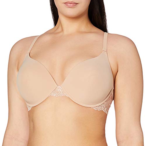 After Eden - Sujetador con Bordados para Mujer, Talla 90E, Color Polvo (Powder)