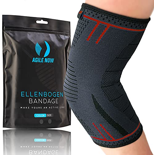 AGILE NOW Codera de tenista Red Line vendaje para codo de tenista, para hombre y mujer (XL)