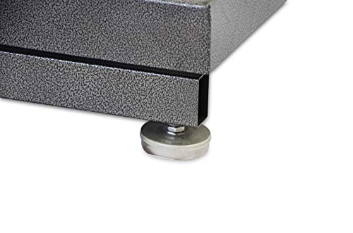 AgoraDirect - Báscula Industrial 500kg/100g, Pantalla LCD Digital De Doble Cara, Plegable, Balanza De Plataforma Reforzada De Acero 45x60cm, Báscula De Paquetes Postales De Alta Resistencia Para Pesaj