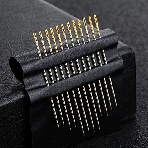 Agujas de Enhebrado Automático Agujas de Fácil de Enhebrar Agujas de Coser a Mano para Manualidades Accesorios de Costura (24 piezas)