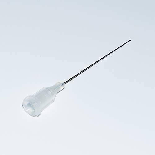 Agujas de punta roma, 100Pack agujas de acero inoxidable Luer Lock para jeringas, aguja dispensadoras roma cánulas de para uso industrial y experimental (27G)