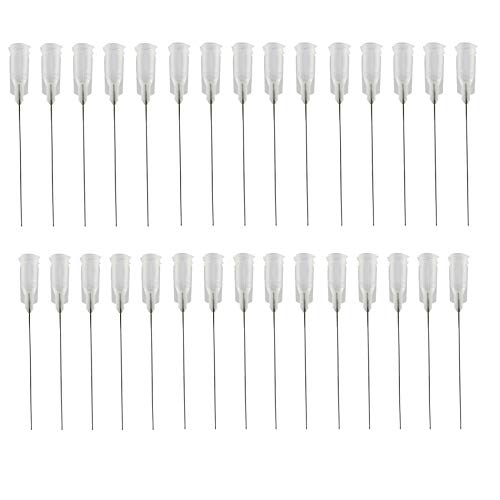 Agujas de punta roma, 100Pack agujas de acero inoxidable Luer Lock para jeringas, aguja dispensadoras roma cánulas de para uso industrial y experimental (27G)