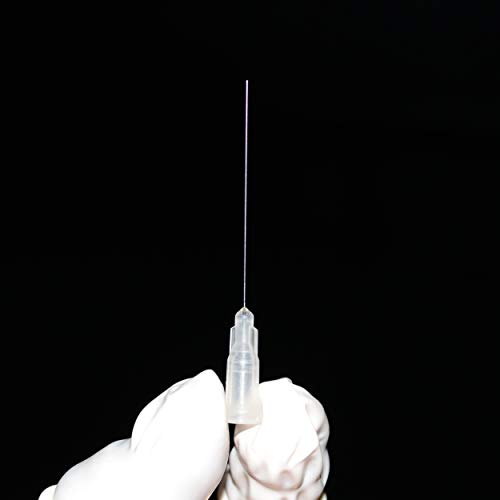 Agujas de punta roma, 100Pack agujas de acero inoxidable Luer Lock para jeringas, aguja dispensadoras roma cánulas de para uso industrial y experimental (27G)