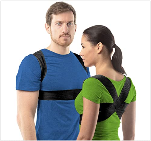 aHeal Corrector de Postura para Hombre y Mujer | Soporte para Corregir la Postura | Corsé Ortopédico para Escoliosis Cifosis | Alivio del Dolor de Espalda y Corrector de Mala Postura | Talla 2 Negro