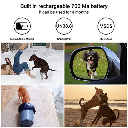 Ahuyentador de Perros,Ahuyentador Perros,Antiladridos con Modo de Doble frecuencia & Batería Recargable Incorporada,Rango Efectivo 17 pies Antiladridos para Perros,Luz Juguetes para Gatos