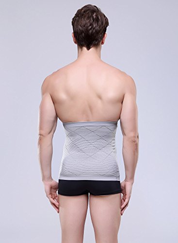 AIEOE - Faja Adelgazante Elástico de Cintura para Abdomen Reductor Transpirable para Hombre - Negro - Talla ES S