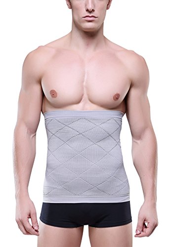 AIEOE - Faja Adelgazante Elástico de Cintura para Abdomen Reductor Transpirable para Hombre - Negro - Talla ES S