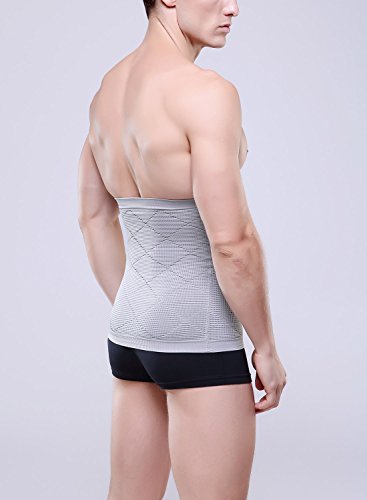 AIEOE - Faja Adelgazante Elástico de Cintura para Abdomen Reductor Transpirable para Hombre - Negro - Talla ES S