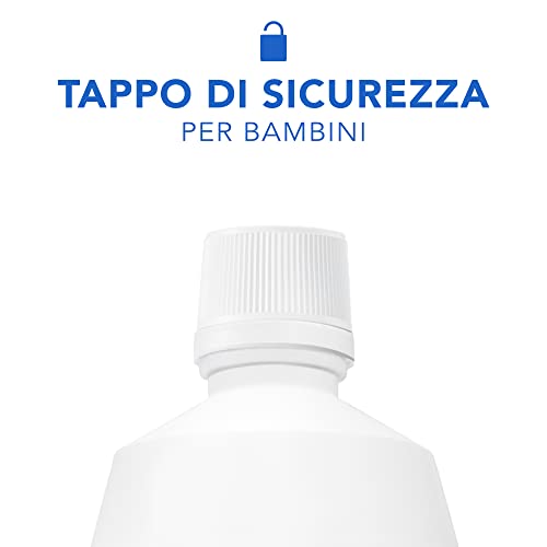 AIESI® Agua Oxigenada desinfectante Ph. Eur. 3% 10 volúmenes con tapa de seguridad para niños botella de 1 litro # Made in Italy