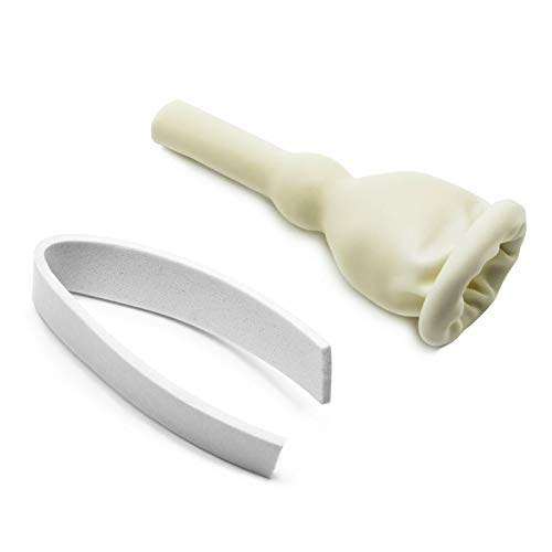 AIESI® Catéter externo de látex para hombre con cinta adhesiva de 25 mm de diámetro envuelto individualmente (Paquete de 50 piezas)