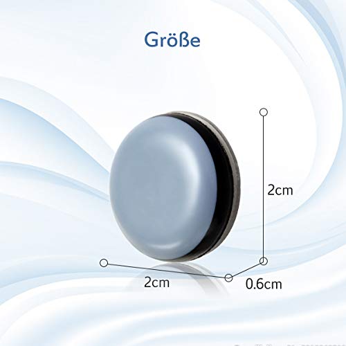 AIEVE Base deslizante invisible, 4 piezas de tablero deslizante de teflón autoadhesivo para máquina de cocina Thermomix TM5 TM6 (diámetro de 20 mm)