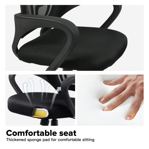 AIHOO Silla de oficina ergonómica giratoria con altura ajustable, malla de carga máxima de 150 kg