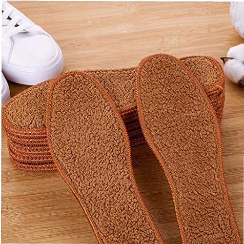 Aisoway 3 Pares Unisex Faux Alpaca Felpa Caliente De La Plantilla Acogedor Para Todos Calzado
