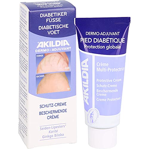 AKILDIA Crema protectora para pies para diabéticos, 75 ml