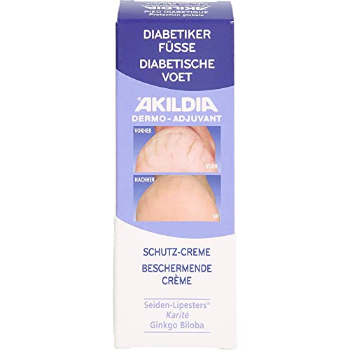AKILDIA Crema protectora para pies para diabéticos, 75 ml