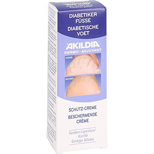 AKILDIA Crema protectora para pies para diabéticos, 75 ml