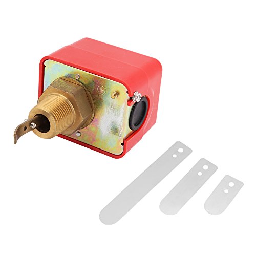 Akozon Controlador de Flujo de Líquido Interruptor SPDT R3/4 Control de Sensor de Aceite de Agua Líquida Interruptor de Flujo Tipo Paleta Automático 15A 250V IP54