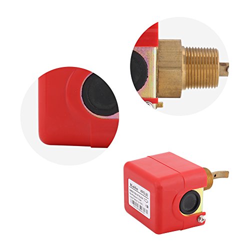 Akozon Controlador de Flujo de Líquido Interruptor SPDT R3/4 Control de Sensor de Aceite de Agua Líquida Interruptor de Flujo Tipo Paleta Automático 15A 250V IP54