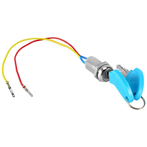 Akozon Interruptor de Encendido, Llave de Bloqueo de 2 Cables Cerradura de Llaves para Scooter Eléctrico ATV Ciclomotor Kart