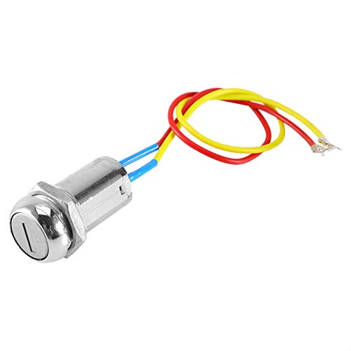 Akozon Interruptor de Encendido, Llave de Bloqueo de 2 Cables Cerradura de Llaves para Scooter Eléctrico ATV Ciclomotor Kart