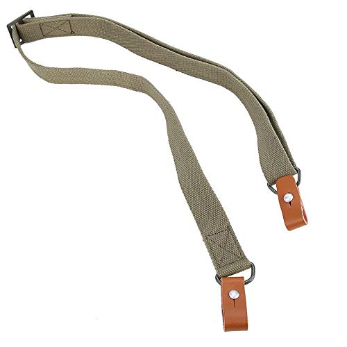 Al Aire Libre Ajustable 2 Puntos Caza Rifle Sling Correa Hecha por Nylon de Alta Densidad y Cuero de Vaca Fuerte usable y Duradero(Army Green)