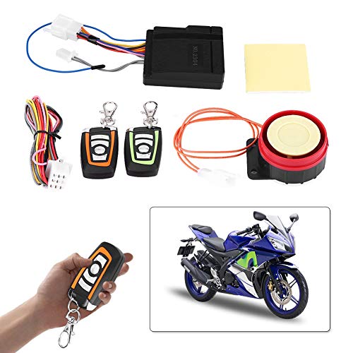 Alarmas para Motos, Alarma para Moto, Sistema de Alarma de Seguridad Antirrobo Universal para Motocicleta con Doble Control Remoto de Arranque del Motor para Vehiculo 12V