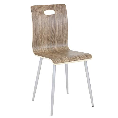 Albatros Silla de Cocina y de Comedor Turin, Set de 4 sillas, Nogal, de Madera contrachapada